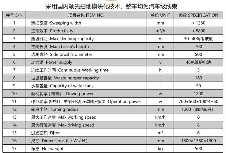 洁路宝驾驶精河扫地机1400